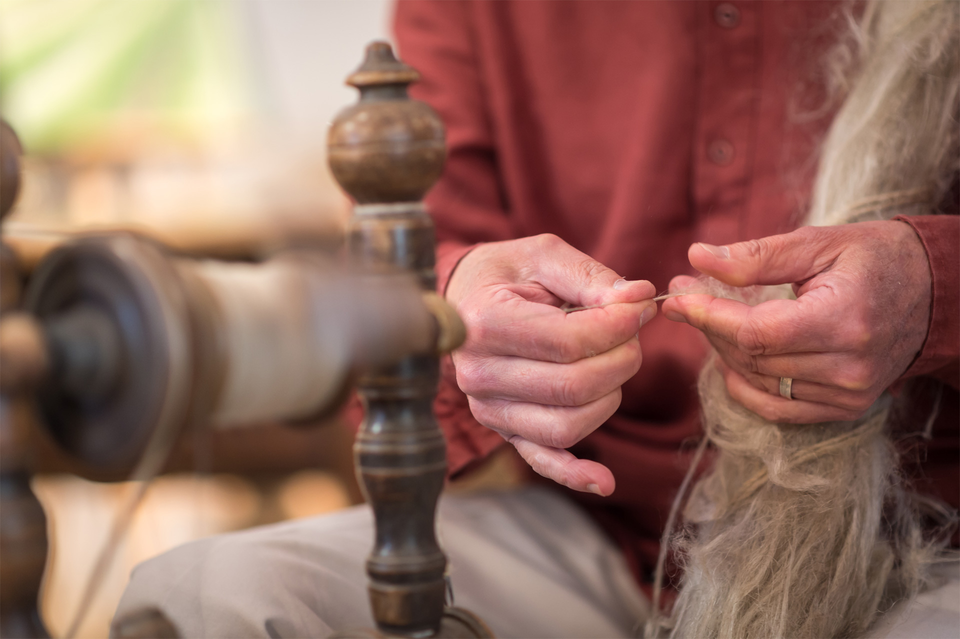 Fillage du lin, atelier de Quitin