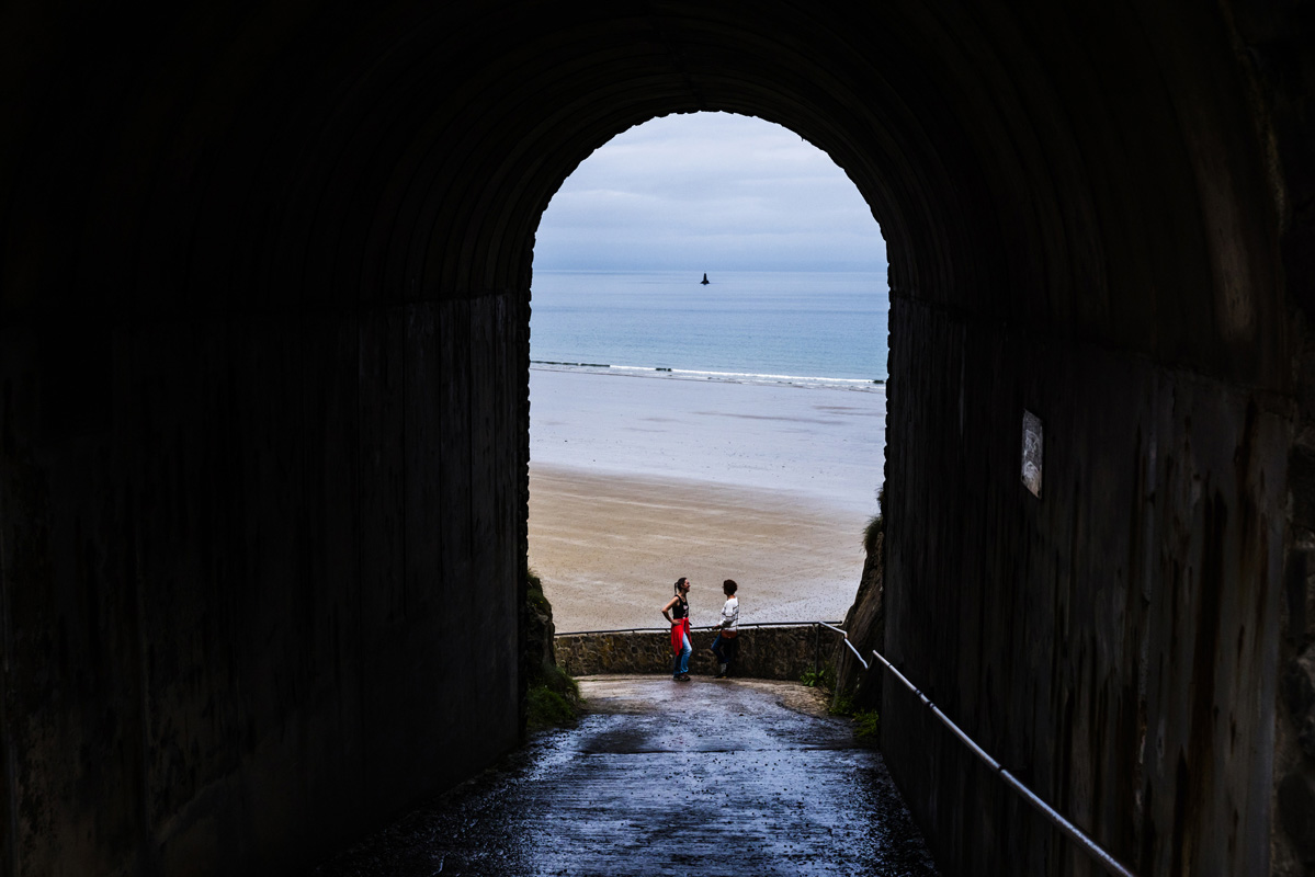 Tunnel de la plage Bonaparte, Plouha, Côtes d'Armor
