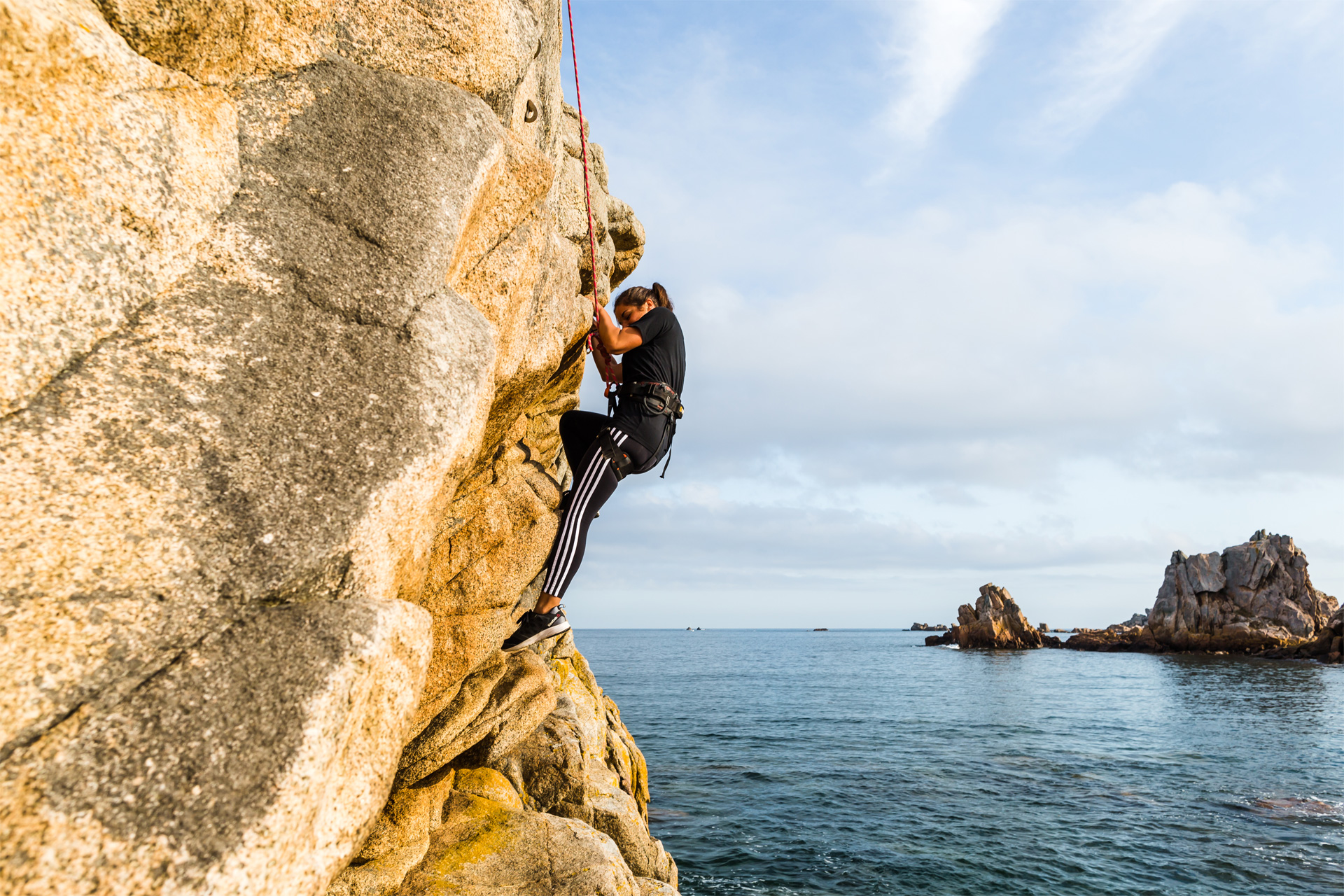 Rscalade à Pors Scaff, Plougrescant