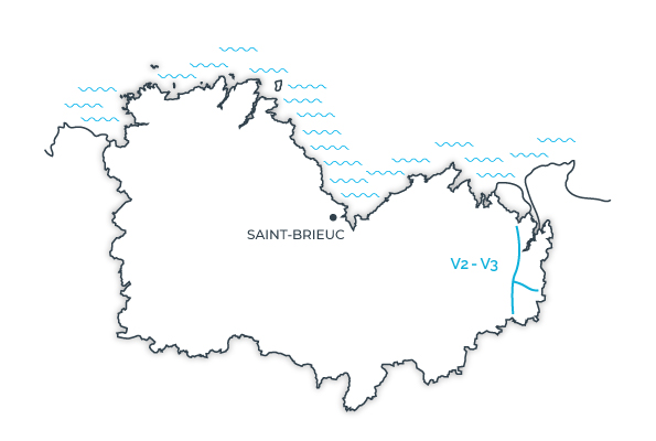 Carte V2 / V3, Bretagne