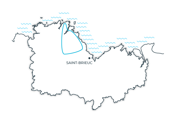 Carte de la route touristique du Goëlo, Côtes d'Armor