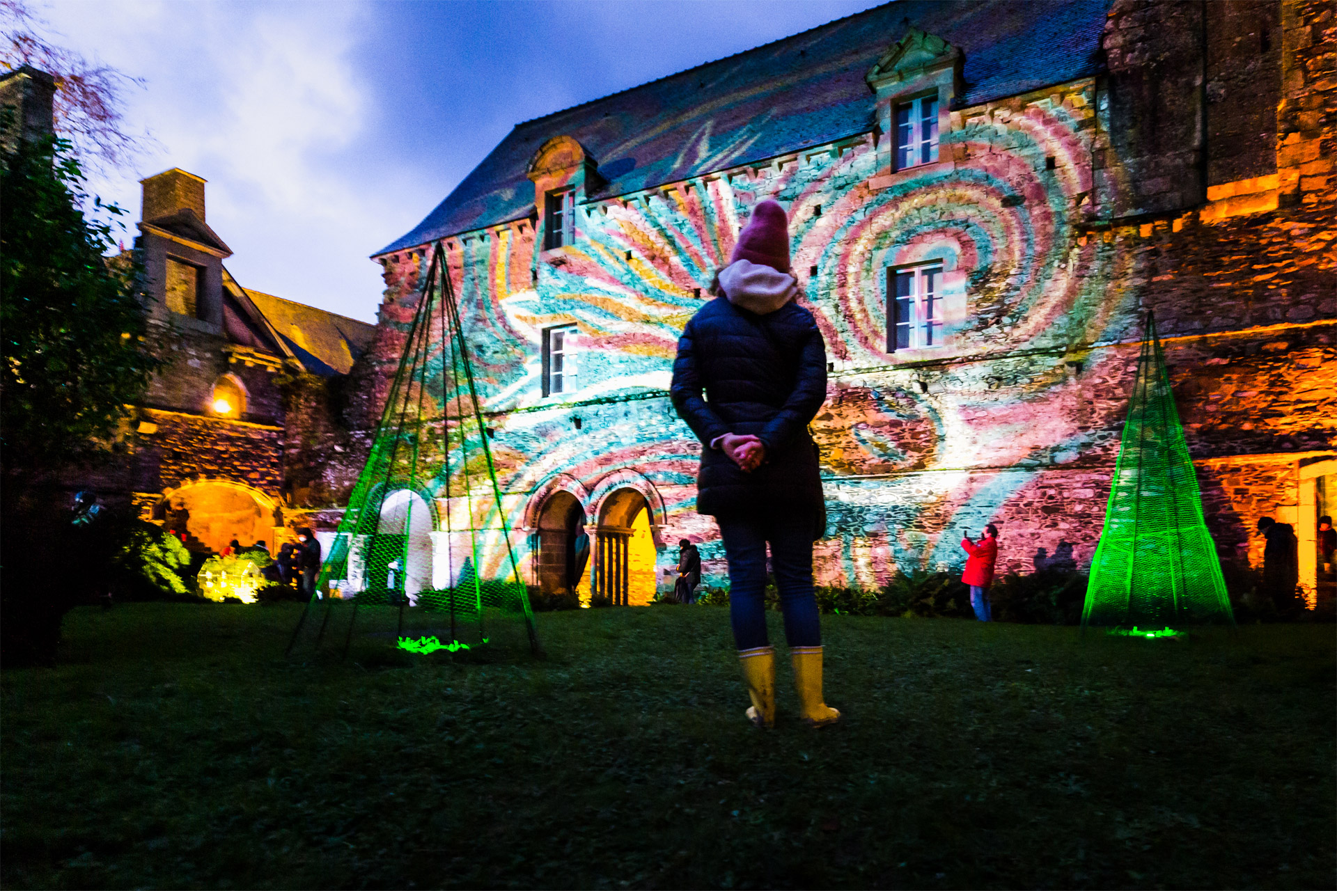 Illumination Noël Abbaye de Beauport, Paimpol