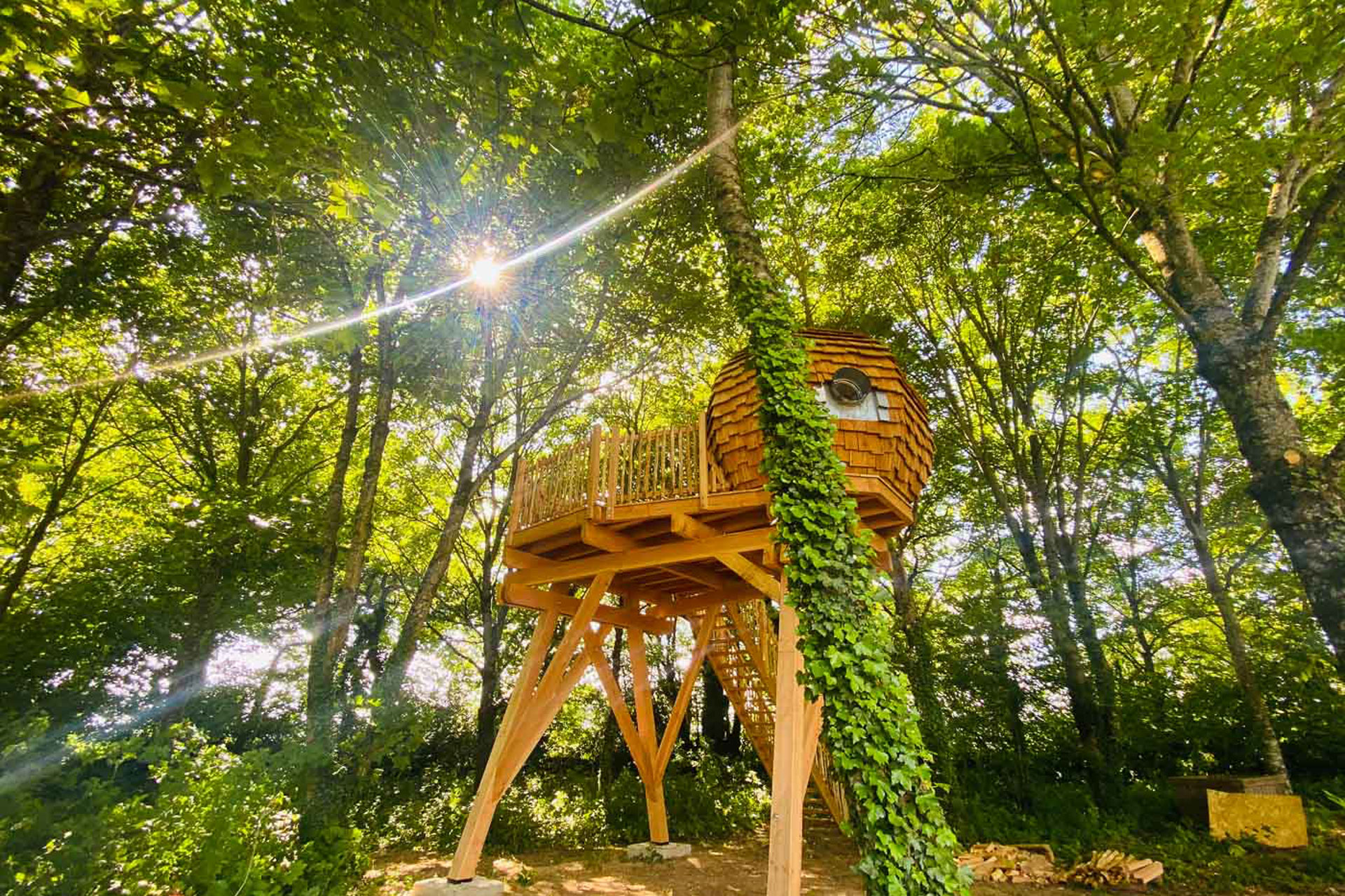 Cabane, Jardin Zen du Quistillic, Guerledan