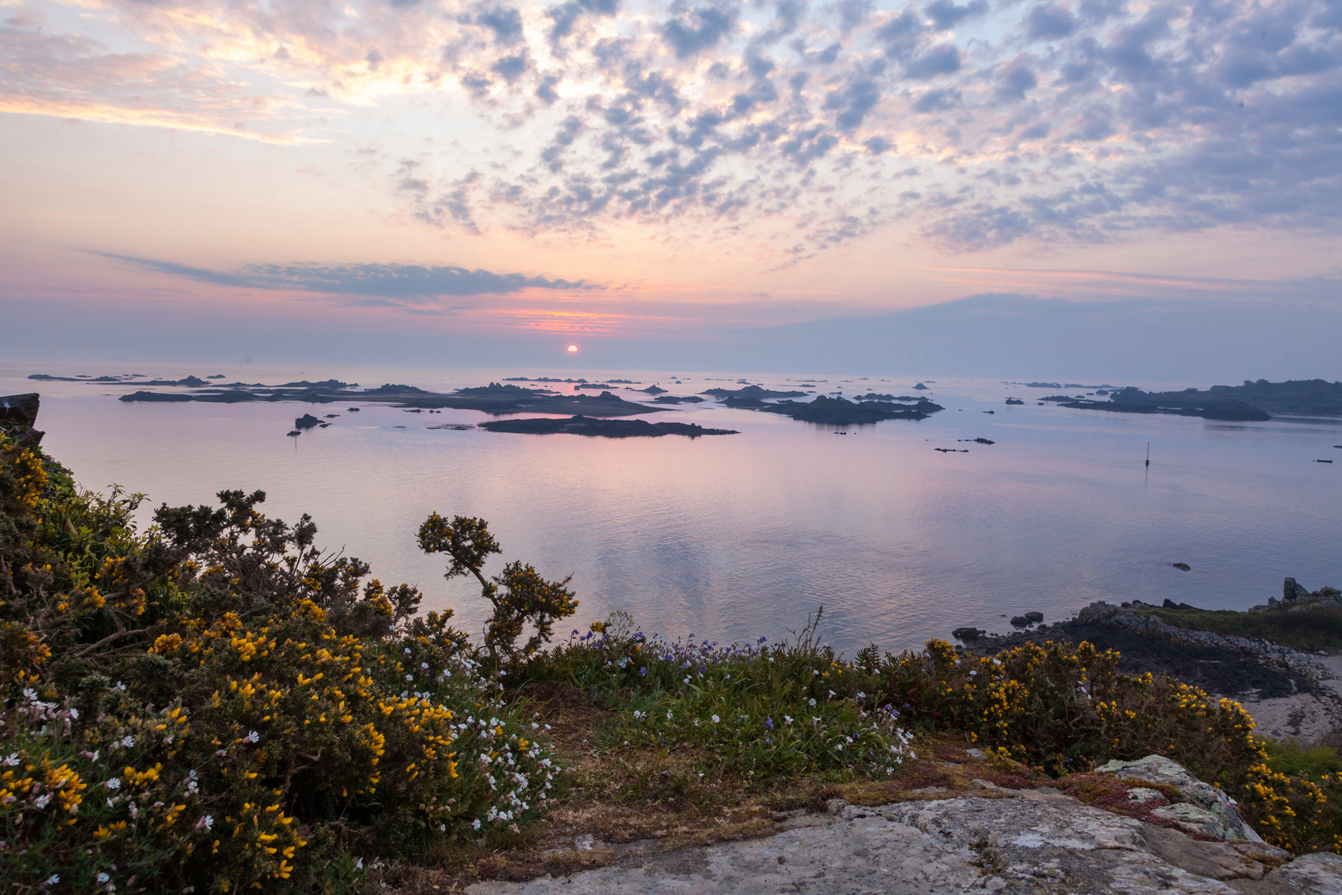 lever de soleil à la pointe des veuves, Ploubazlanec