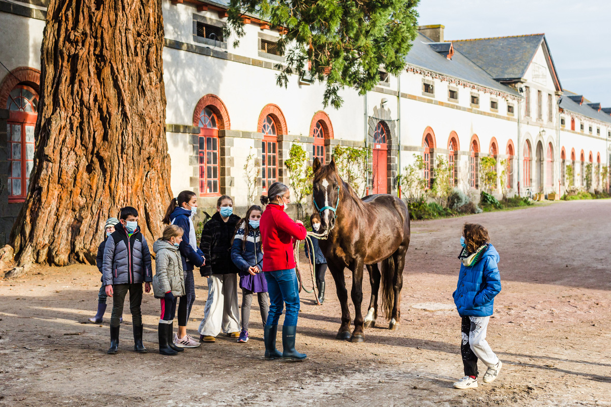 Groupe d'enfants au Haras, Lamballe
