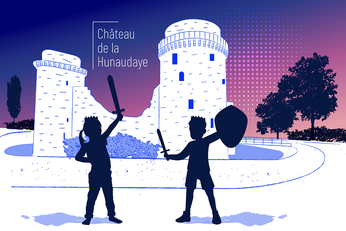 illustration château de la Hunaudaye, Plédéliac