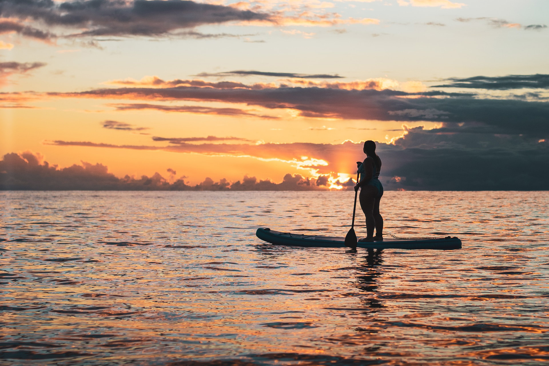 Paddle levé de soleil