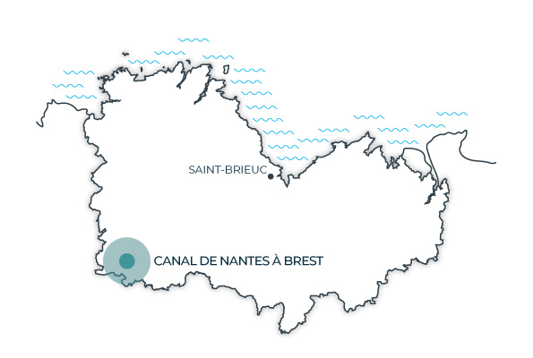 localisation du canal de Nantes à Brest