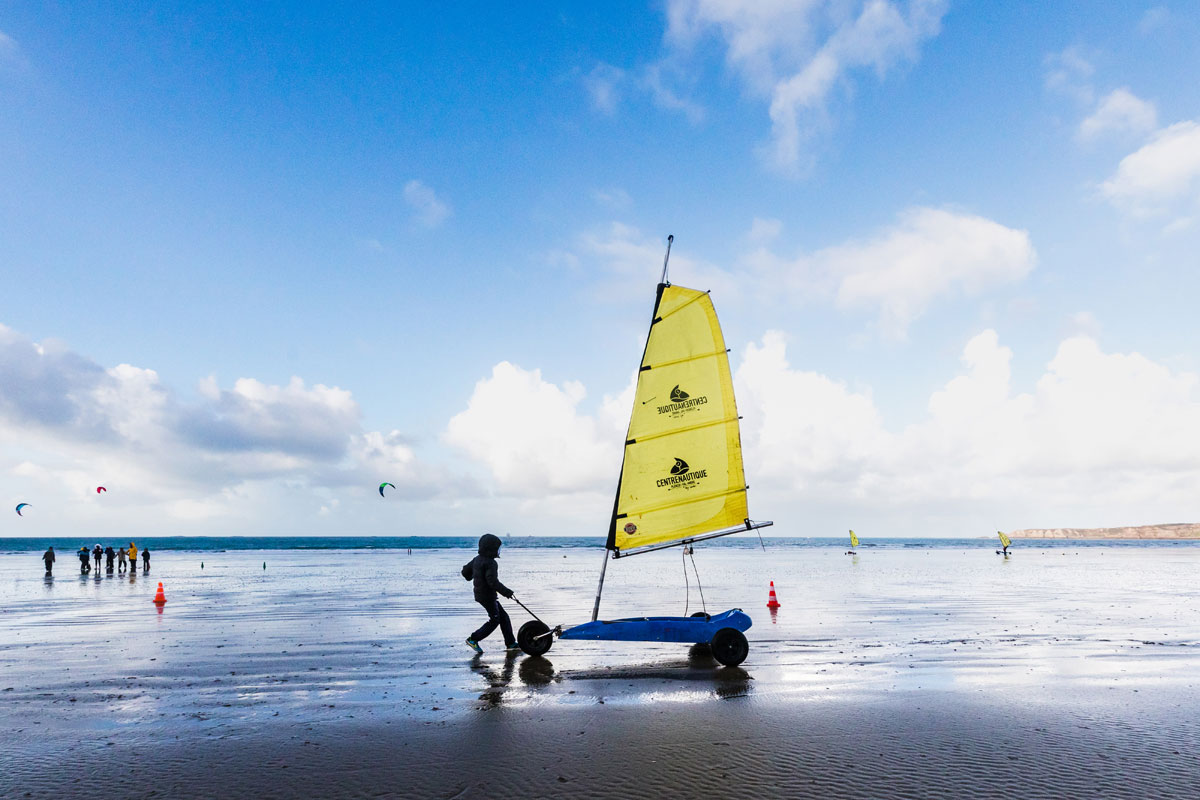 Char à voile, Pleneuf-Val-Andre, Côtes d'Armor