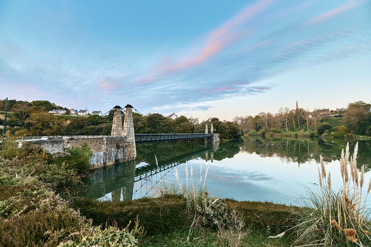 Passerelle du Trieux à Tréguier, Côtes d'Armor