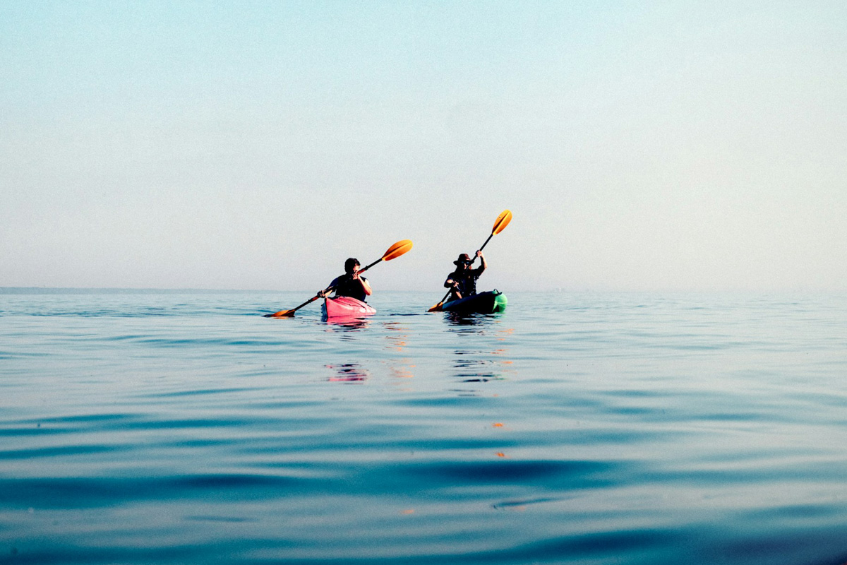 Kayak en mer