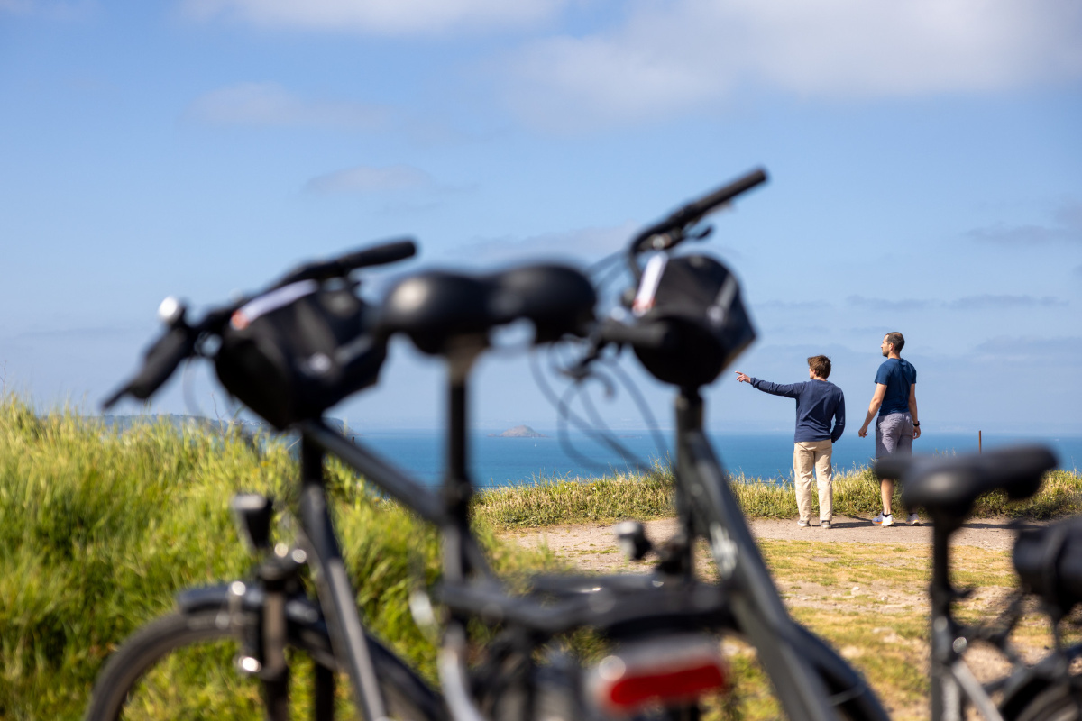 balade à vélo à Erquy, Côtes d'Armor, Bretagne